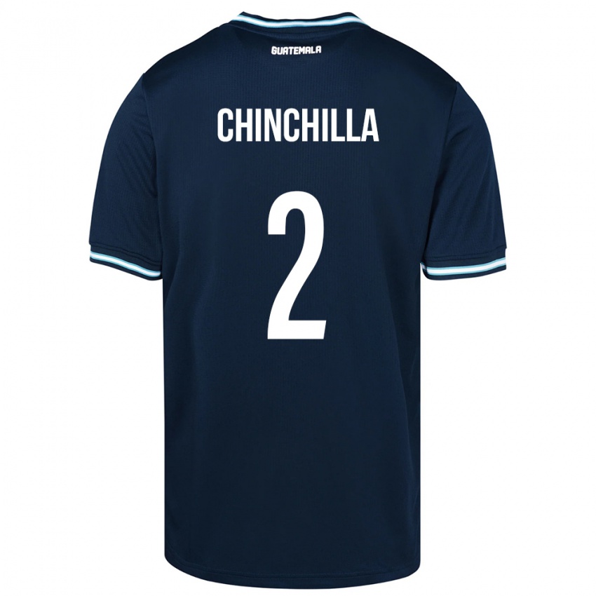 Børn Guatemala Nicolás Chinchilla #2 Blå Udebane Spillertrøjer 24-26 Trøje T-Shirt