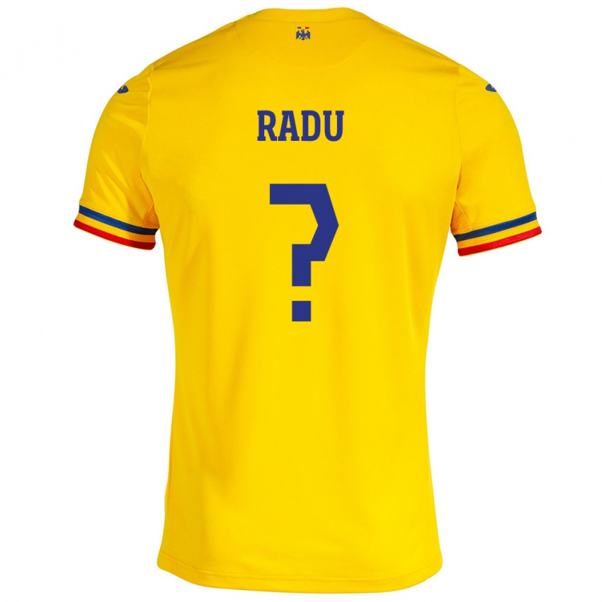 Mænd Rumænien Albert Radu #0 Gul Hjemmebane Spillertrøjer 24-26 Trøje T-Shirt