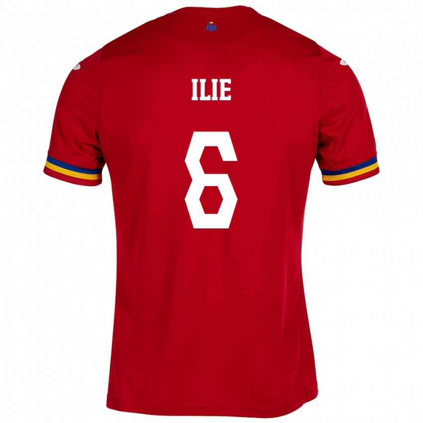 Mænd Rumænien Matei Ilie #6 Rød Udebane Spillertrøjer 24-26 Trøje T-Shirt