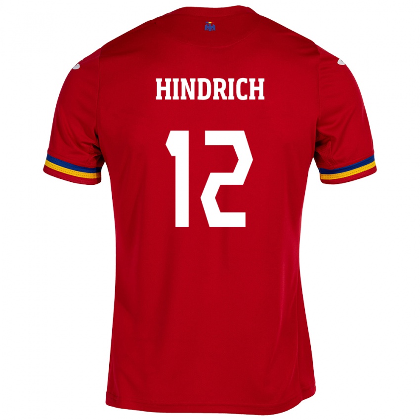 Mænd Rumænien Otto Hindrich #12 Rød Udebane Spillertrøjer 24-26 Trøje T-Shirt