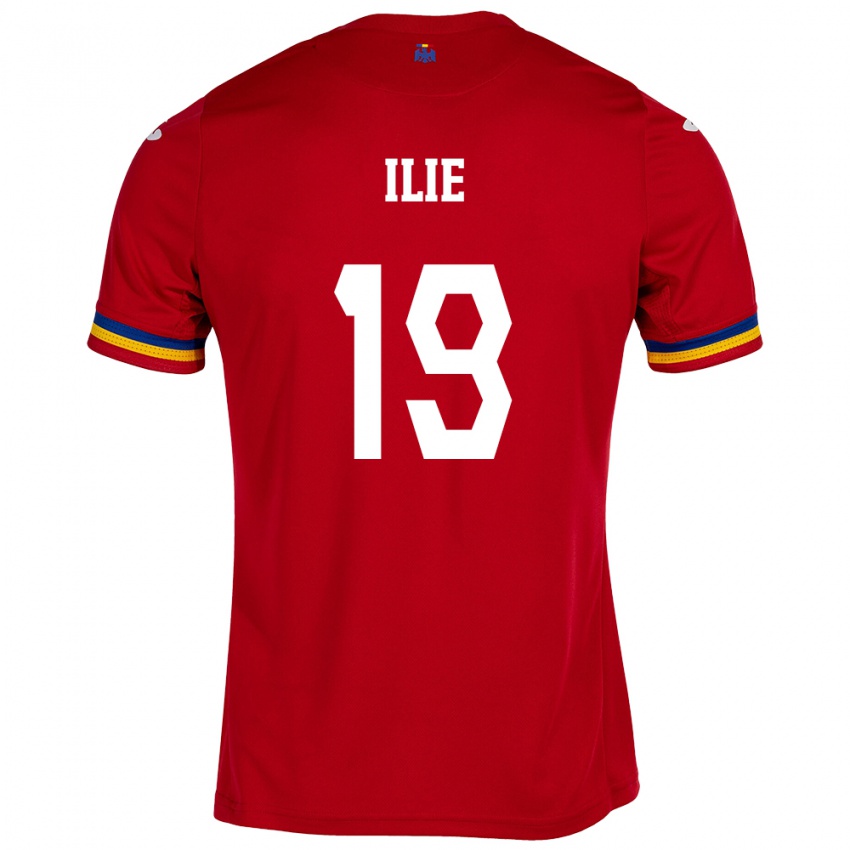 Mænd Rumænien Rareș Ilie #19 Rød Udebane Spillertrøjer 24-26 Trøje T-Shirt