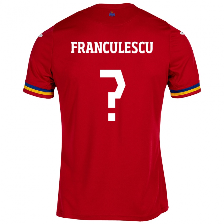 Mænd Rumænien Adrian Frânculescu #0 Rød Udebane Spillertrøjer 24-26 Trøje T-Shirt