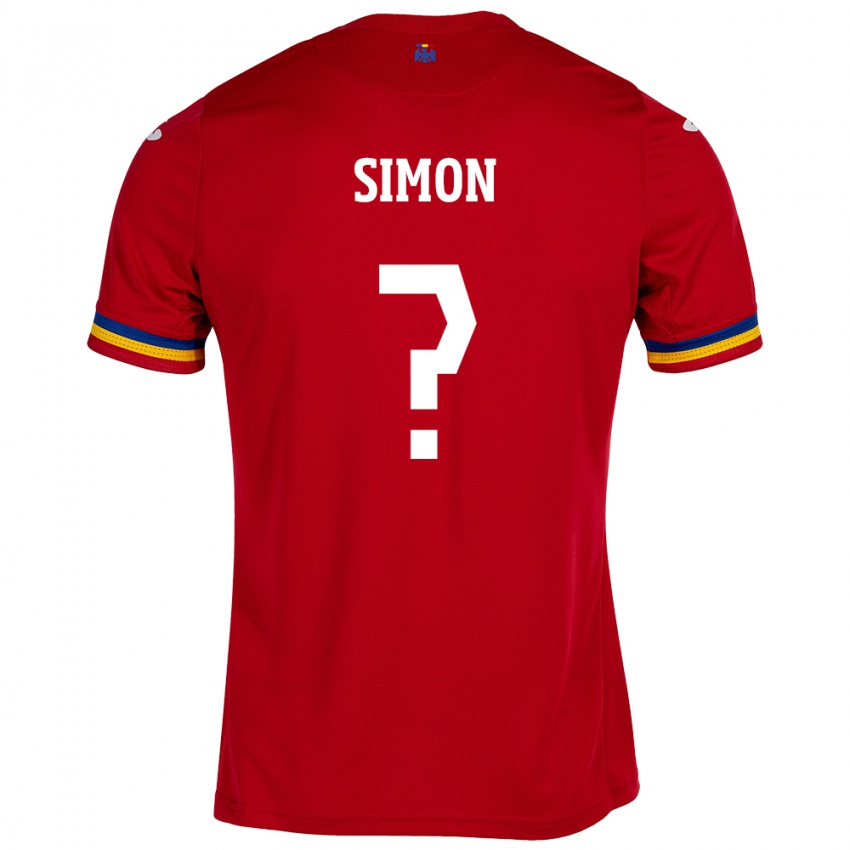 Mænd Rumænien Mate Simon #0 Rød Udebane Spillertrøjer 24-26 Trøje T-Shirt