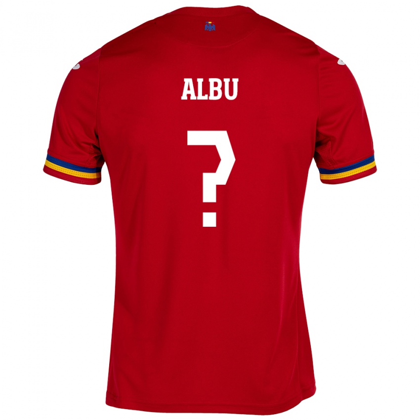 Mænd Rumænien Luca Albu #0 Rød Udebane Spillertrøjer 24-26 Trøje T-Shirt