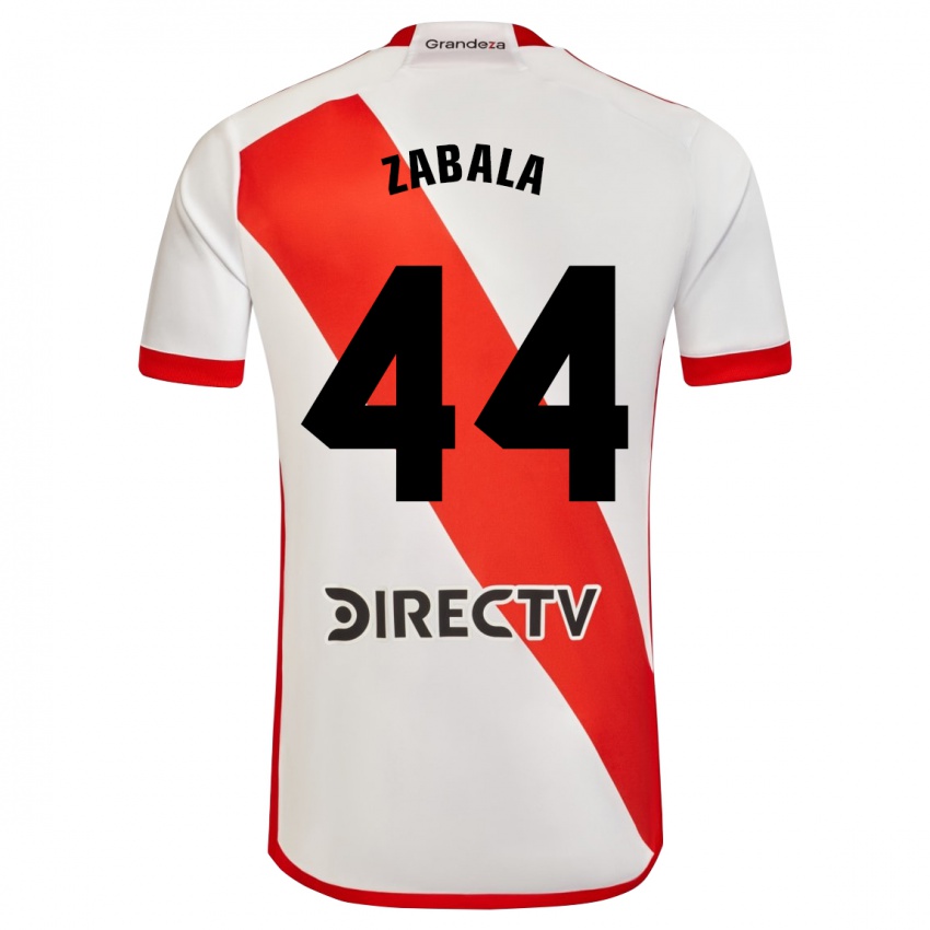 Børn Daniel Zabala #44 Hvid Rød Hjemmebane Spillertrøjer 2023/24 Trøje T-Shirt