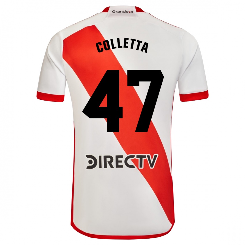Børn Talo Colletta #47 Hvid Rød Hjemmebane Spillertrøjer 2023/24 Trøje T-Shirt