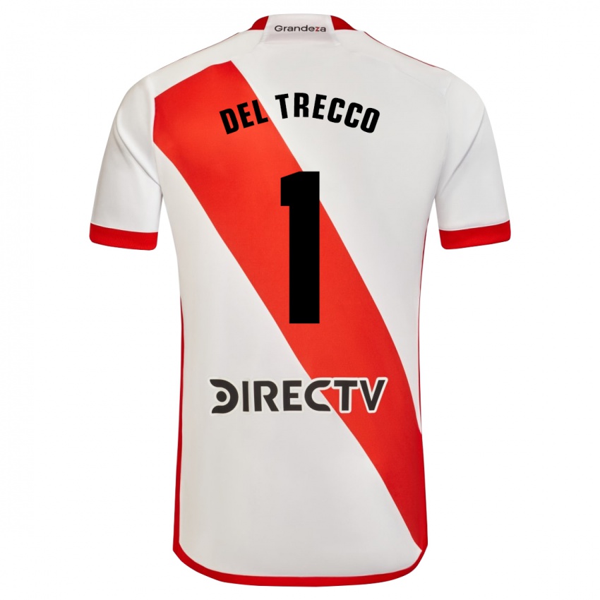 Børn Martina Del Trecco #1 Hvid Rød Hjemmebane Spillertrøjer 2023/24 Trøje T-Shirt