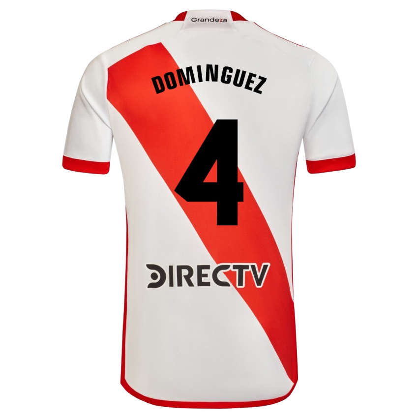 Børn Evelyn Sofía Domínguez #4 Hvid Rød Hjemmebane Spillertrøjer 2023/24 Trøje T-Shirt