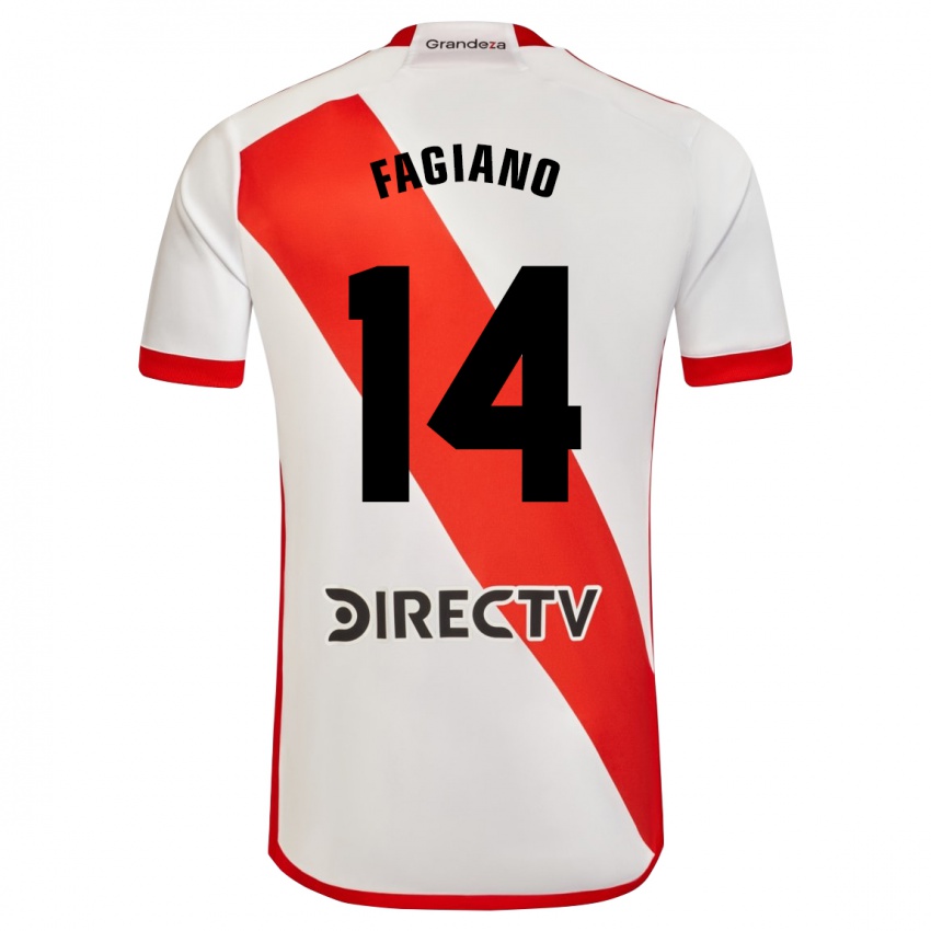 Børn Paloma Fagiano #14 Hvid Rød Hjemmebane Spillertrøjer 2023/24 Trøje T-Shirt