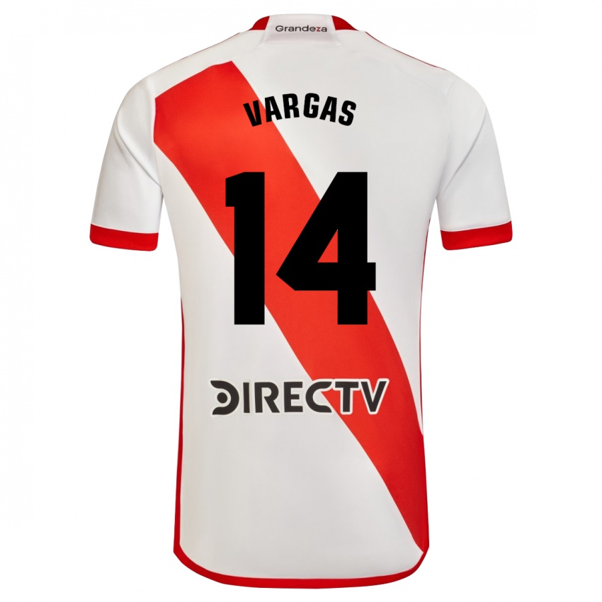 Børn Agustina Vargas #14 Hvid Rød Hjemmebane Spillertrøjer 2023/24 Trøje T-Shirt