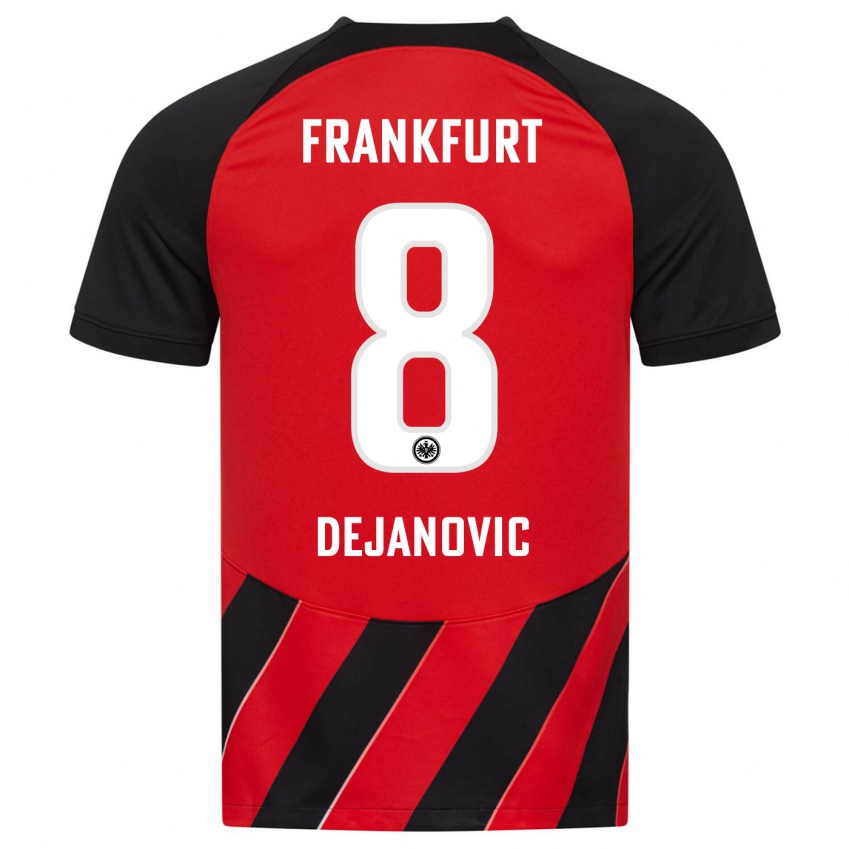 Børn Daniel Dejanovic #8 Rød Sort Hjemmebane Spillertrøjer 2023/24 Trøje T-Shirt