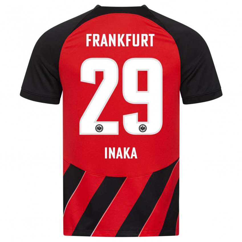 Børn Arthur Inaka #29 Rød Sort Hjemmebane Spillertrøjer 2023/24 Trøje T-Shirt