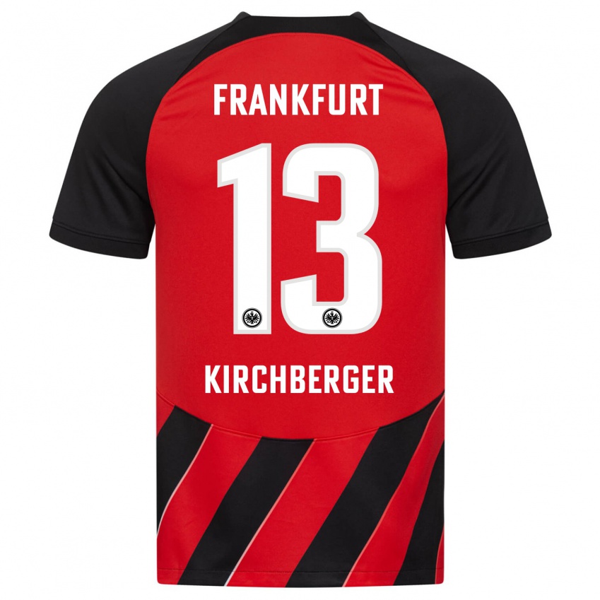 Børn Virginia Kirchberger #13 Rød Sort Hjemmebane Spillertrøjer 2023/24 Trøje T-Shirt