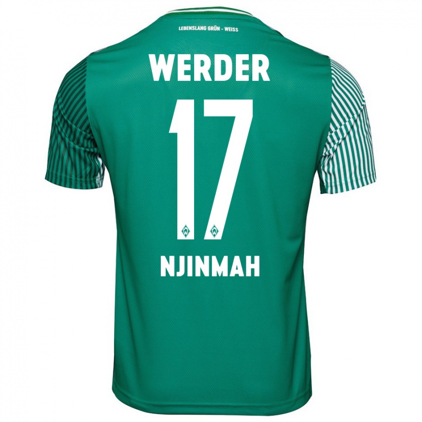 Børn Justin Njinmah #17 Grøn Hjemmebane Spillertrøjer 2023/24 Trøje T-Shirt