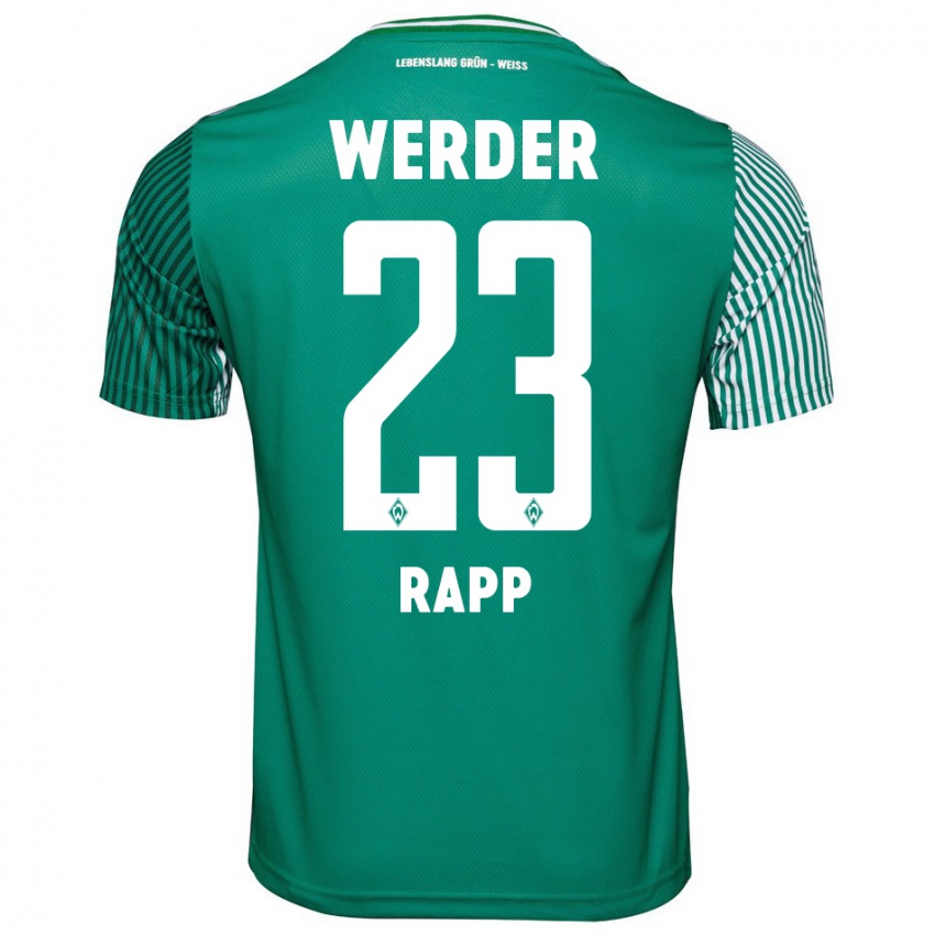 Børn Nicolai Rapp #23 Grøn Hjemmebane Spillertrøjer 2023/24 Trøje T-Shirt