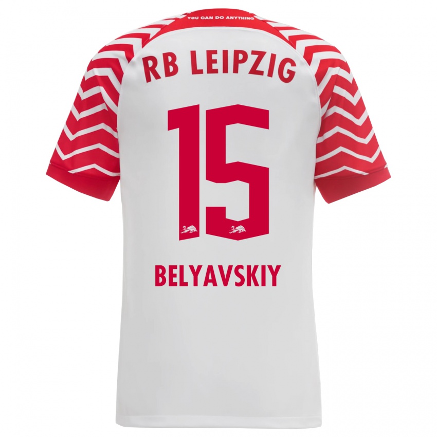 Børn David Belyavskiy #15 Hvid Hjemmebane Spillertrøjer 2023/24 Trøje T-Shirt