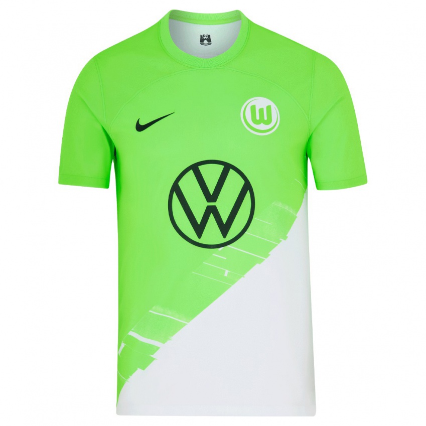 Børn Philipp Schulze #35 Grøn Hjemmebane Spillertrøjer 2023/24 Trøje T-Shirt