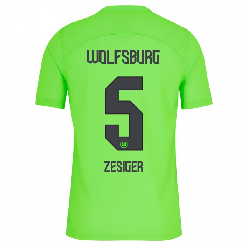 Børn Cédric Zesiger #5 Grøn Hjemmebane Spillertrøjer 2023/24 Trøje T-Shirt