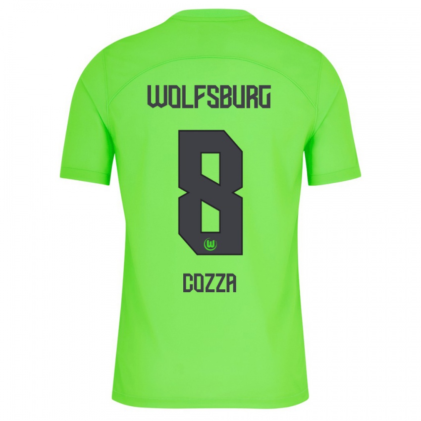 Børn Nicolas Cozza #8 Grøn Hjemmebane Spillertrøjer 2023/24 Trøje T-Shirt