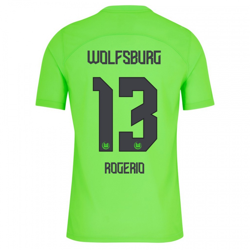 Børn Rogério #13 Grøn Hjemmebane Spillertrøjer 2023/24 Trøje T-Shirt