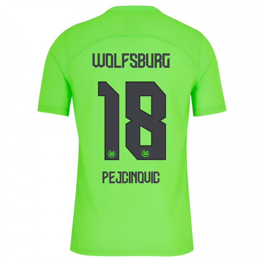 Børn Dzenan Pejcinovic #18 Grøn Hjemmebane Spillertrøjer 2023/24 Trøje T-Shirt