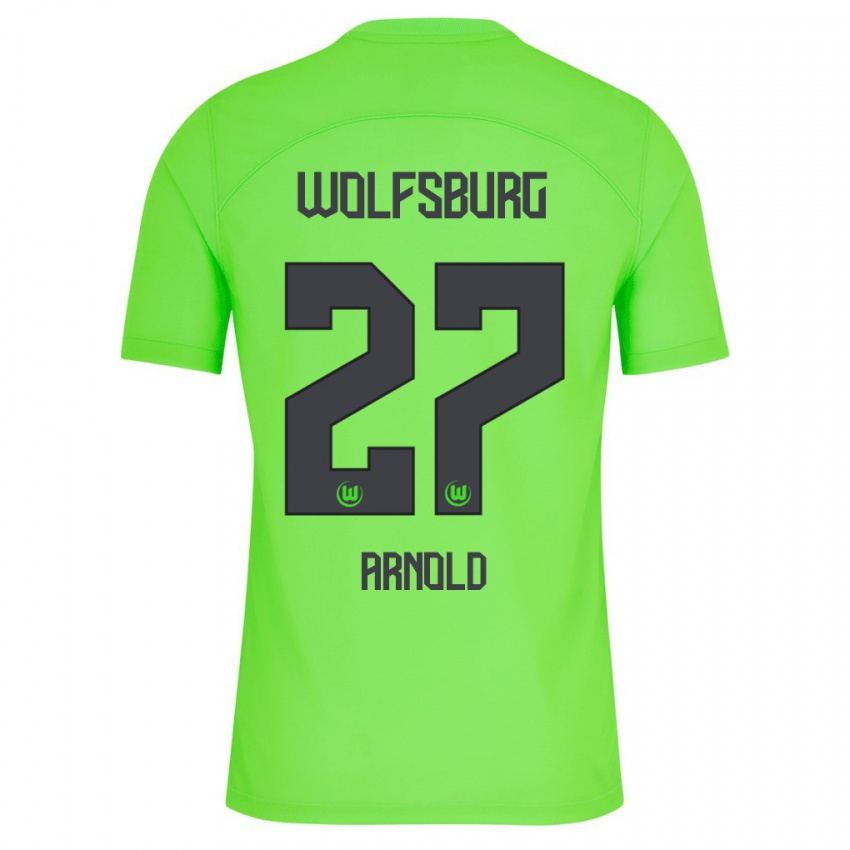Børn Maximilian Arnold #27 Grøn Hjemmebane Spillertrøjer 2023/24 Trøje T-Shirt