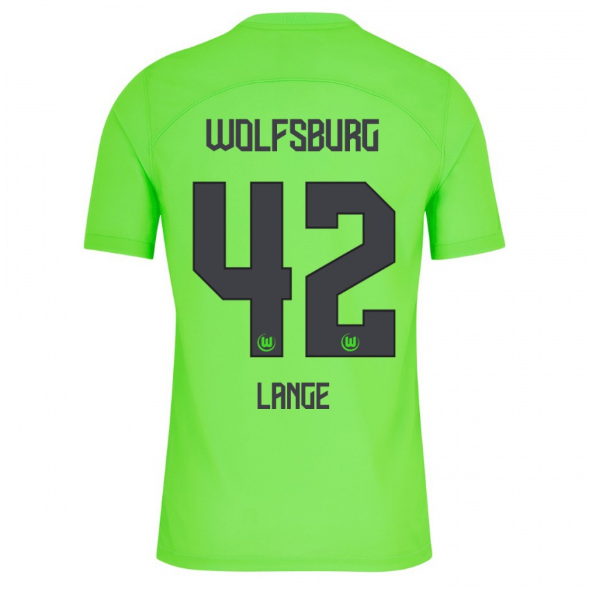 Børn Felix Lange #42 Grøn Hjemmebane Spillertrøjer 2023/24 Trøje T-Shirt