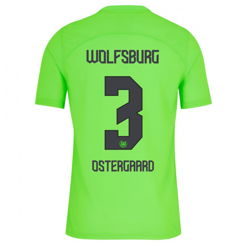 Børn Christian Östergaard #3 Grøn Hjemmebane Spillertrøjer 2023/24 Trøje T-Shirt