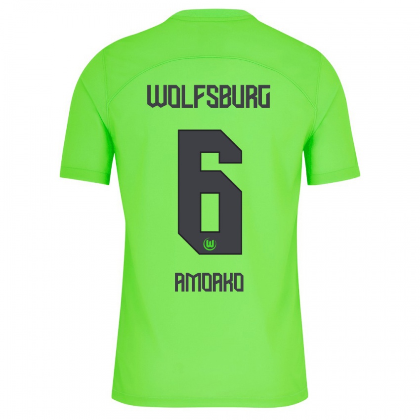 Børn Kofi Jeremy Amoako #6 Grøn Hjemmebane Spillertrøjer 2023/24 Trøje T-Shirt