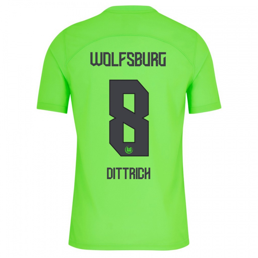 Børn Elia Dittrich #8 Grøn Hjemmebane Spillertrøjer 2023/24 Trøje T-Shirt