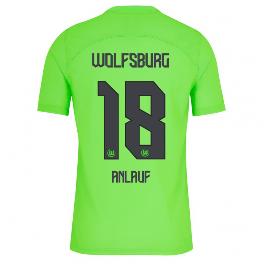 Børn Lennox Anlauf #18 Grøn Hjemmebane Spillertrøjer 2023/24 Trøje T-Shirt