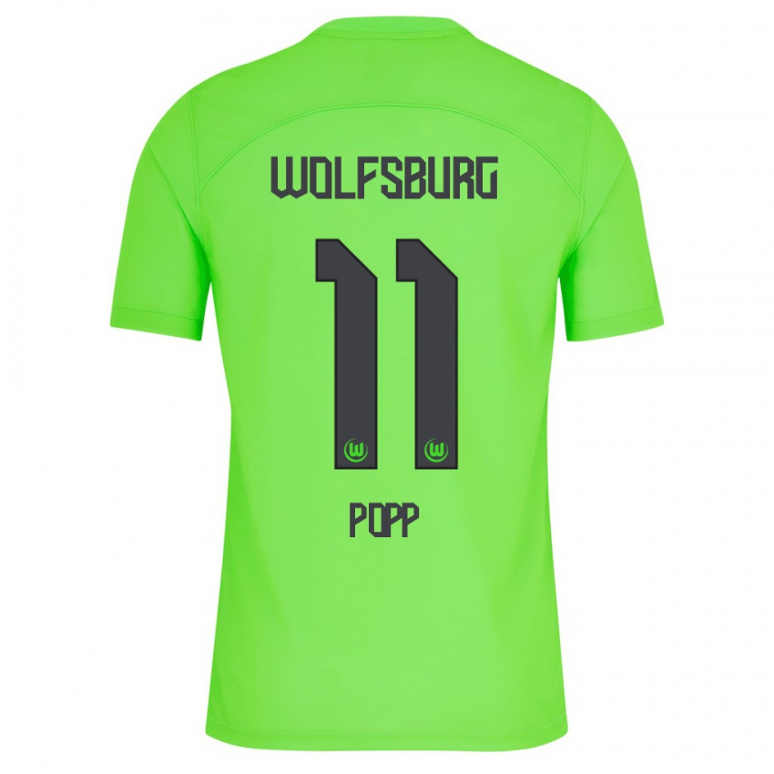 Børn Alexandra Popp #11 Grøn Hjemmebane Spillertrøjer 2023/24 Trøje T-Shirt