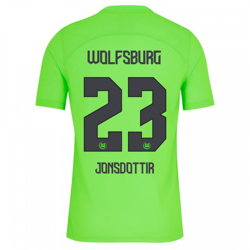 Børn Sveindís Jane Jónsdóttir #23 Grøn Hjemmebane Spillertrøjer 2023/24 Trøje T-Shirt
