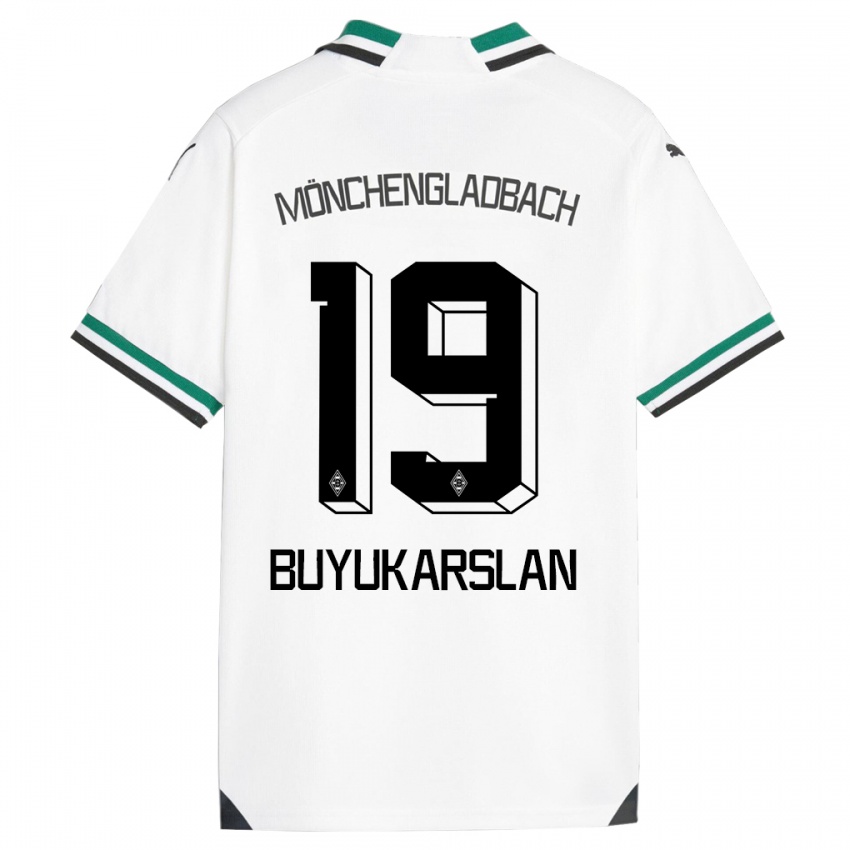 Børn Oguzcan Büyükarslan #19 Hvid Grøn Hjemmebane Spillertrøjer 2023/24 Trøje T-Shirt