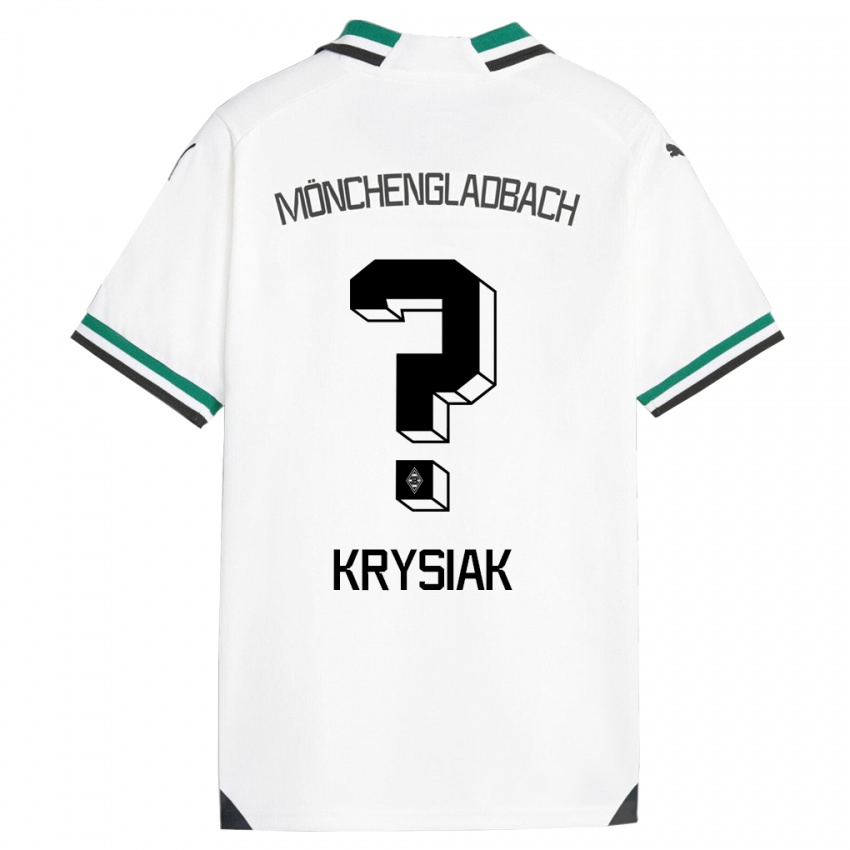 Børn Bartlomiej Krysiak #0 Hvid Grøn Hjemmebane Spillertrøjer 2023/24 Trøje T-Shirt