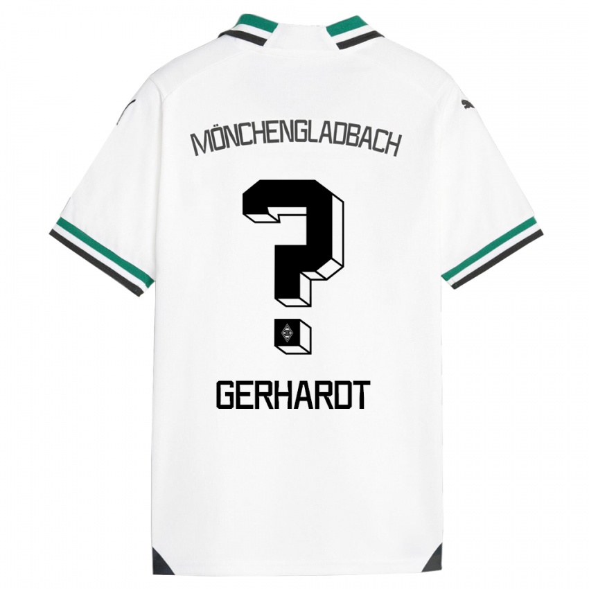 Børn Konstantin Gerhardt #0 Hvid Grøn Hjemmebane Spillertrøjer 2023/24 Trøje T-Shirt