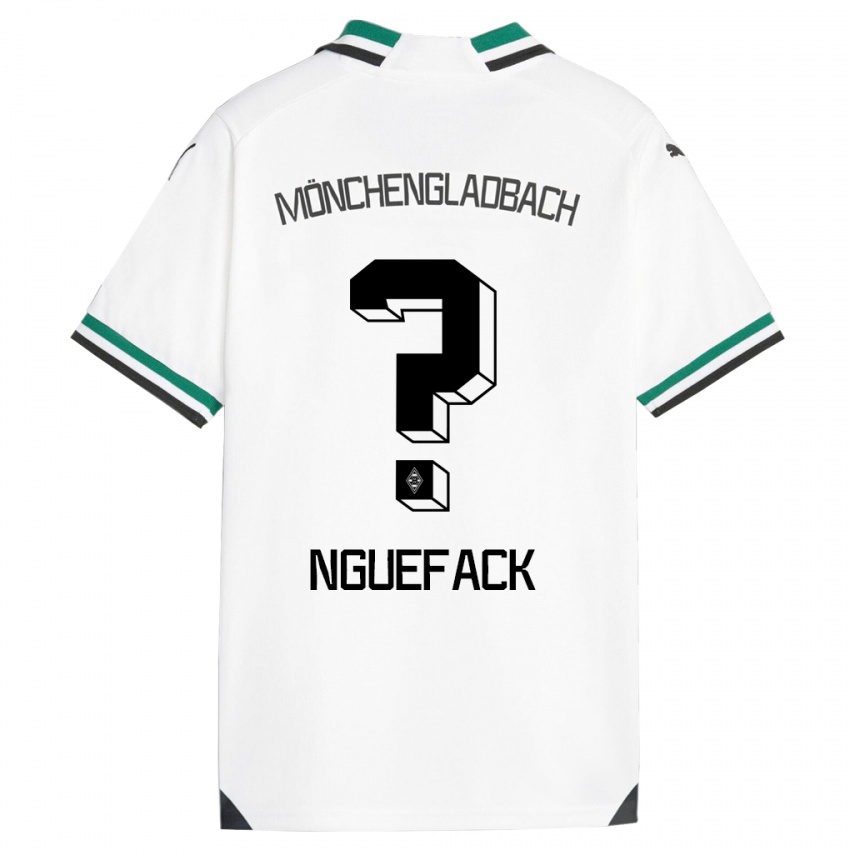 Børn Mathieu Nguefack #0 Hvid Grøn Hjemmebane Spillertrøjer 2023/24 Trøje T-Shirt