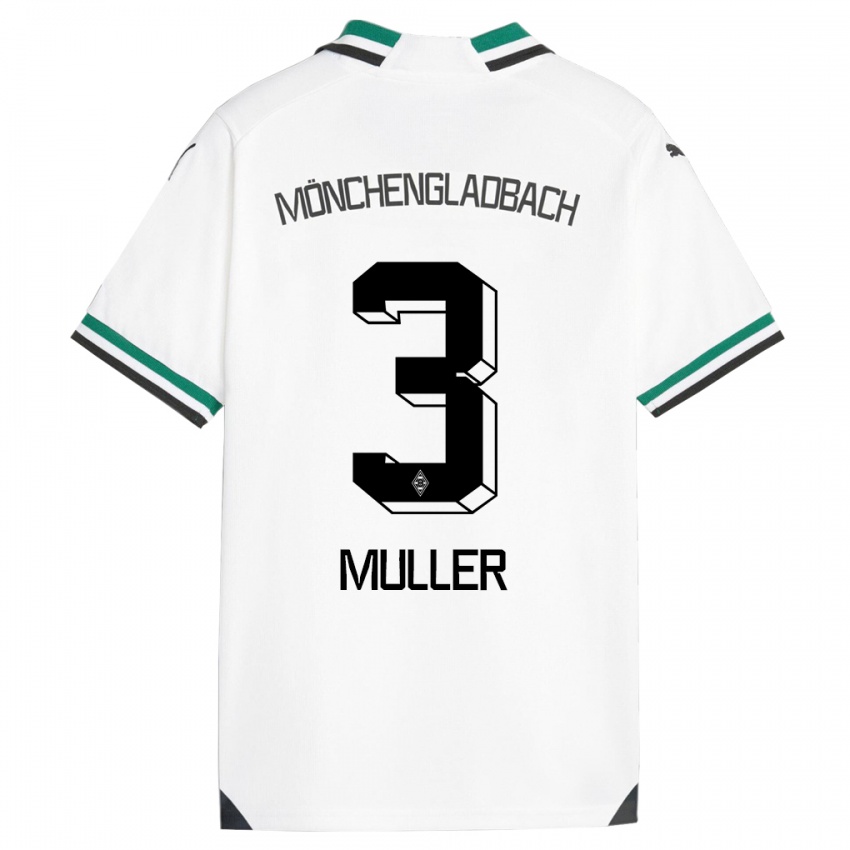 Børn Barbara Müller #3 Hvid Grøn Hjemmebane Spillertrøjer 2023/24 Trøje T-Shirt