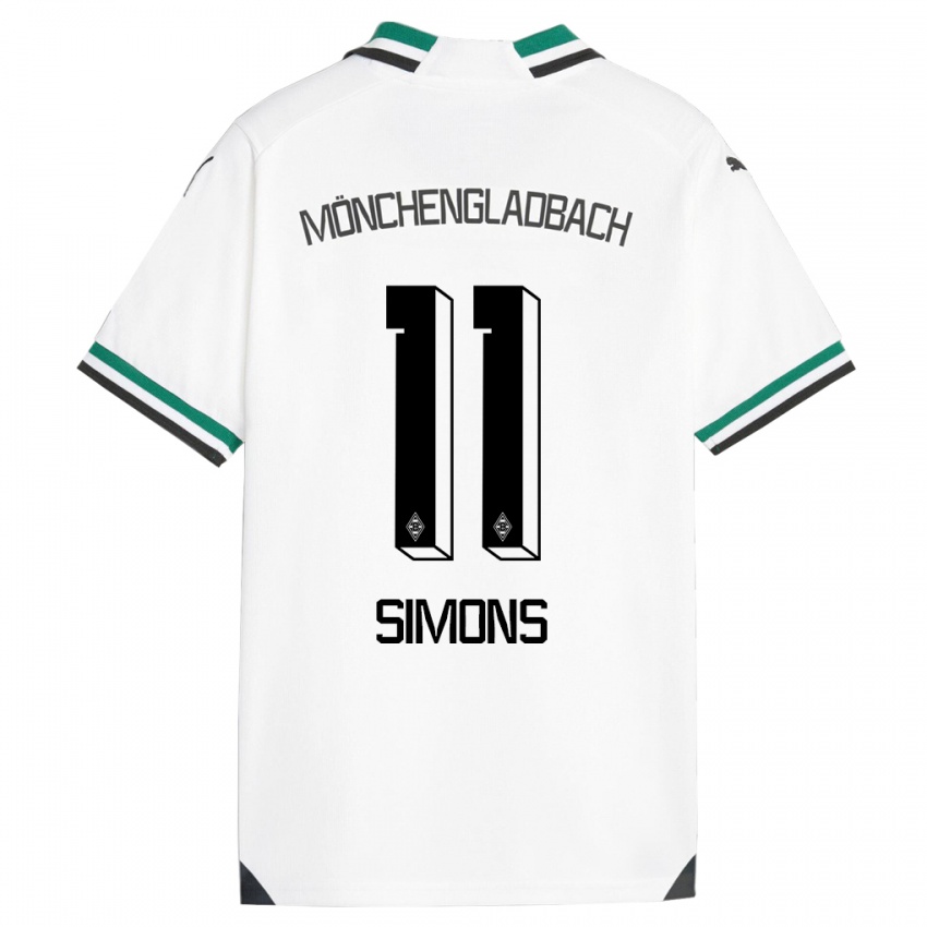 Børn Kelly Simons #11 Hvid Grøn Hjemmebane Spillertrøjer 2023/24 Trøje T-Shirt