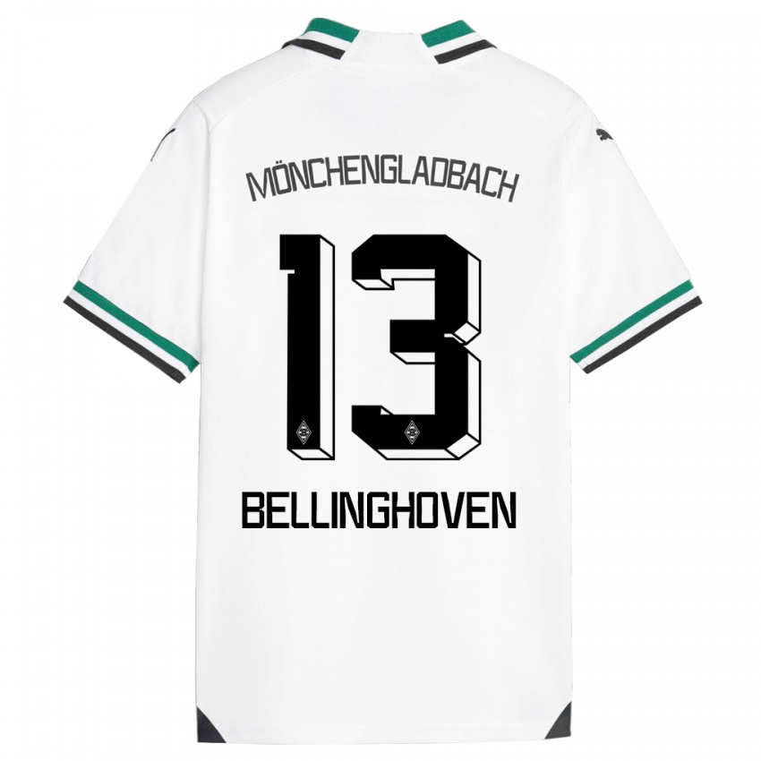 Børn Christina Bellinghoven #13 Hvid Grøn Hjemmebane Spillertrøjer 2023/24 Trøje T-Shirt