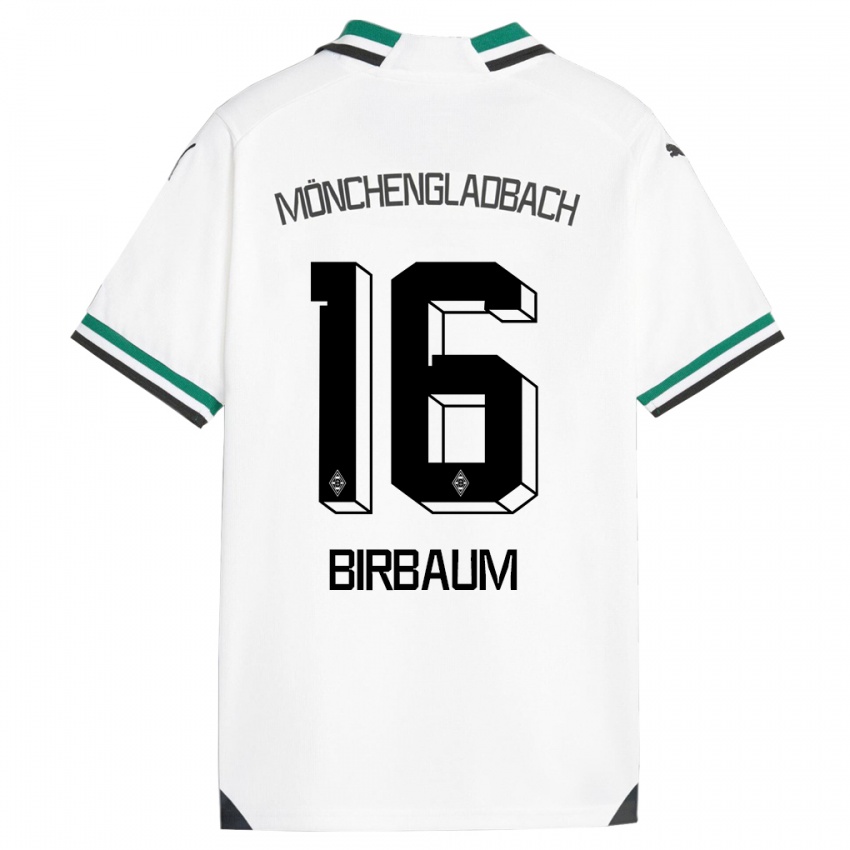 Børn Anne Birbaum #16 Hvid Grøn Hjemmebane Spillertrøjer 2023/24 Trøje T-Shirt