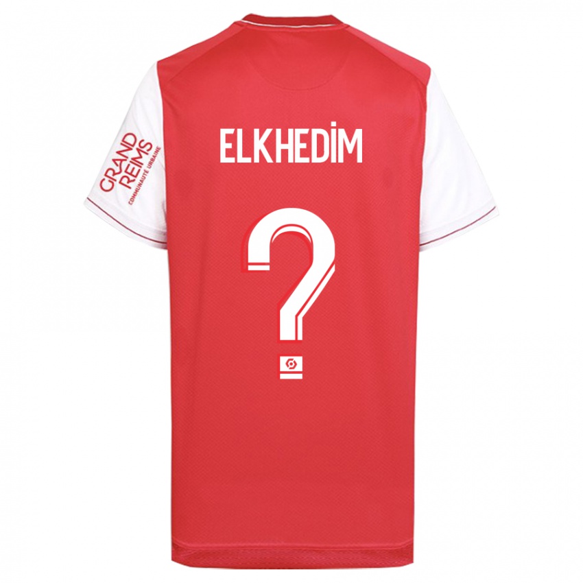 Børn Abdenoor Elkhedim #0 Rød Hjemmebane Spillertrøjer 2023/24 Trøje T-Shirt
