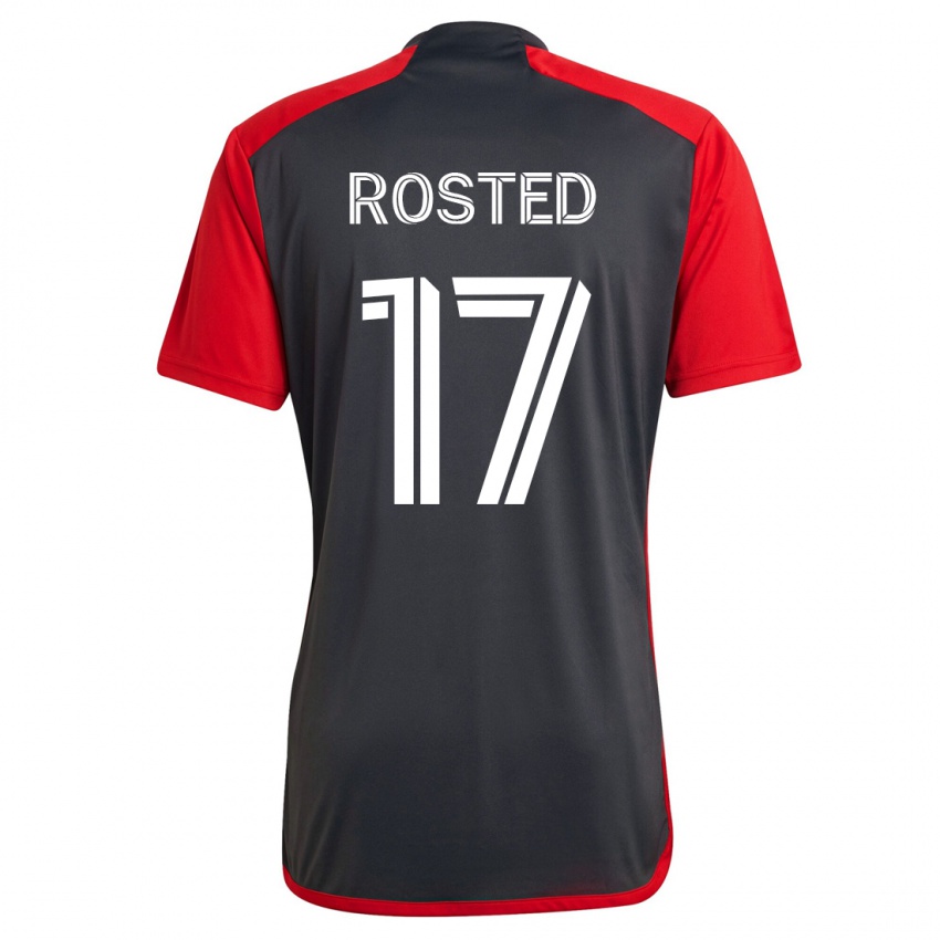 Børn Sigurd Rosted #17 Grå Hjemmebane Spillertrøjer 2023/24 Trøje T-Shirt