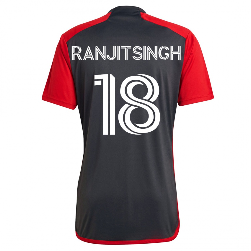 Børn Greg Ranjitsingh #18 Grå Hjemmebane Spillertrøjer 2023/24 Trøje T-Shirt