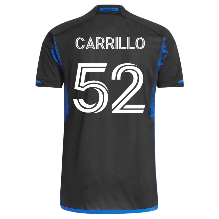 Børn Israel Carrillo #52 Blå Sort Hjemmebane Spillertrøjer 2023/24 Trøje T-Shirt