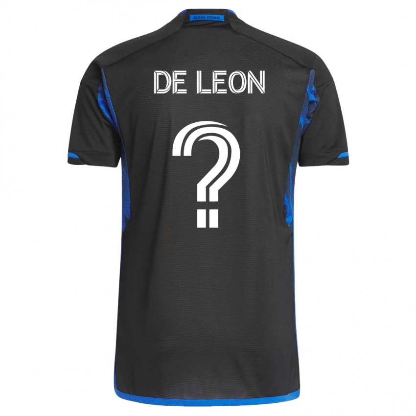 Børn Brandon De Leon #0 Blå Sort Hjemmebane Spillertrøjer 2023/24 Trøje T-Shirt