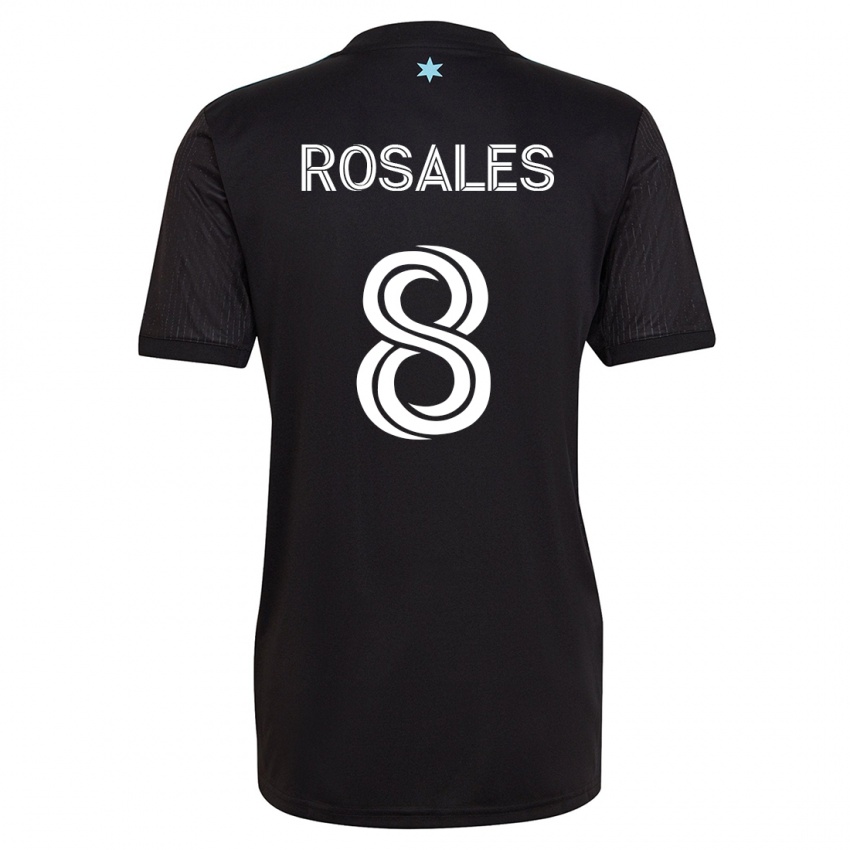 Børn Joseph Rosales #8 Sort Hjemmebane Spillertrøjer 2023/24 Trøje T-Shirt