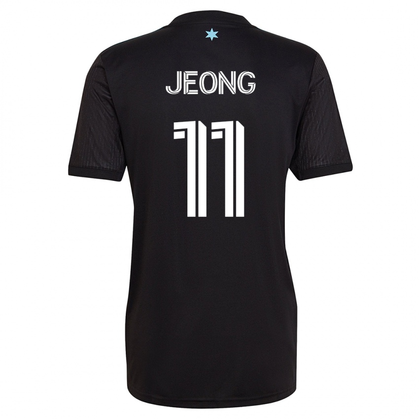 Børn Sang-Bin Jeong #11 Sort Hjemmebane Spillertrøjer 2023/24 Trøje T-Shirt