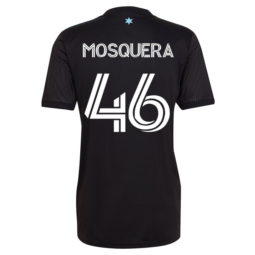 Børn Juan Camilo Mosquera #46 Sort Hjemmebane Spillertrøjer 2023/24 Trøje T-Shirt