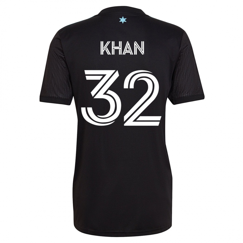 Børn Molik Khan #32 Sort Hjemmebane Spillertrøjer 2023/24 Trøje T-Shirt